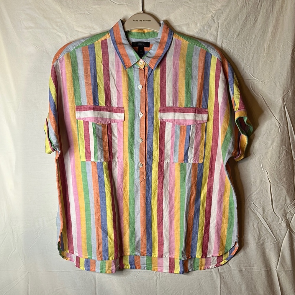J. Crew Casual Button Down Shirt Relaxed Fit like new